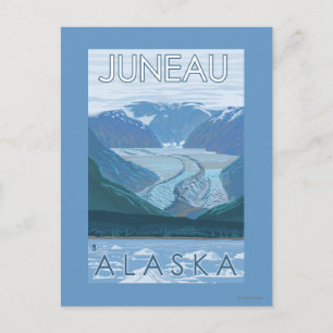 Glacier Scene - Juneau, Alaska Postcard