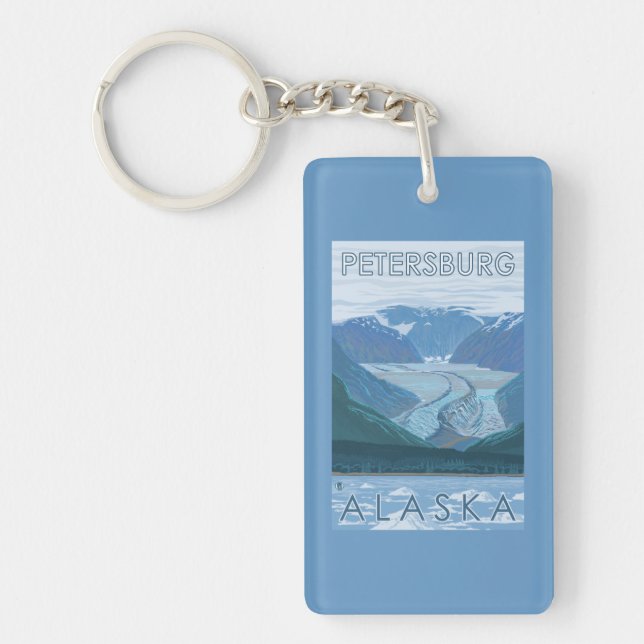 Glacier Scene - Petersburg, Alaska Key Ring (Front)