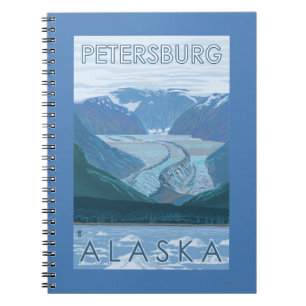 Glacier Scene - Petersburg, Alaska Spiral Notebook