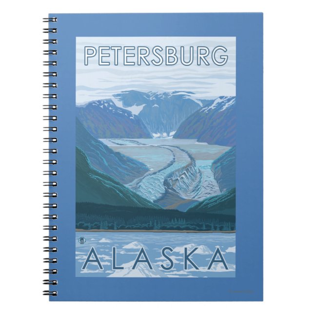 Glacier Scene - Petersburg, Alaska Spiral Notebook (Front)