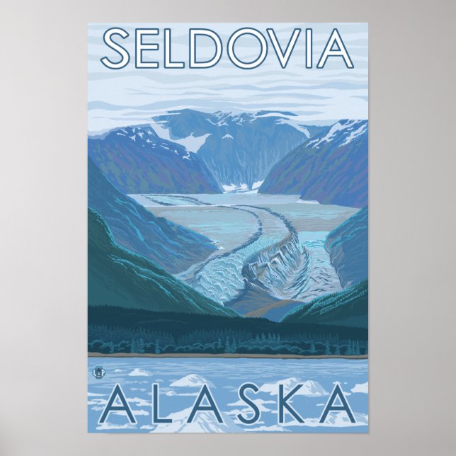 Glacier Scene - Seldovia, Alaska Poster (Front)