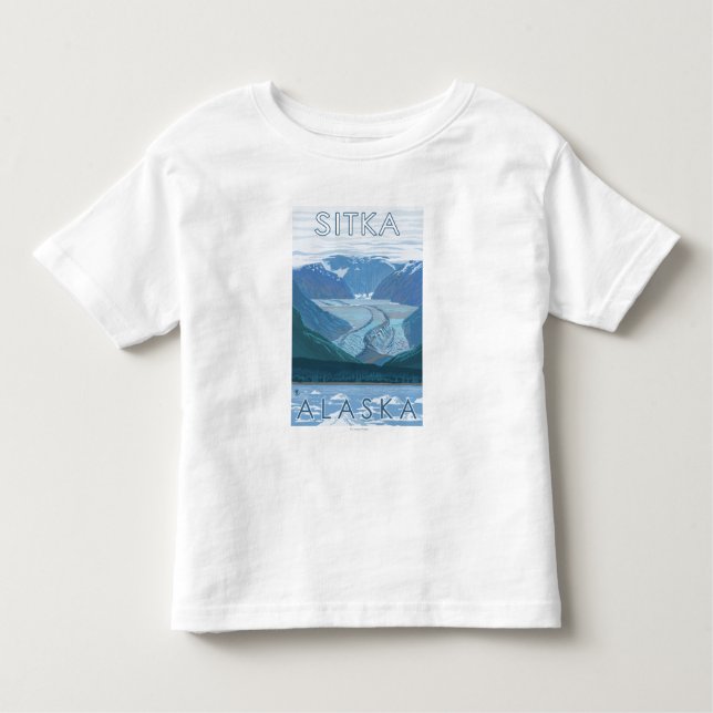 Glacier Scene - Sitka, Alaska Toddler T-Shirt (Front)