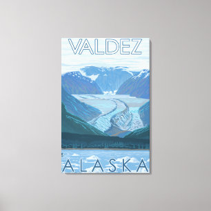 Glacier Scene - Valdez, Alaska Canvas Print