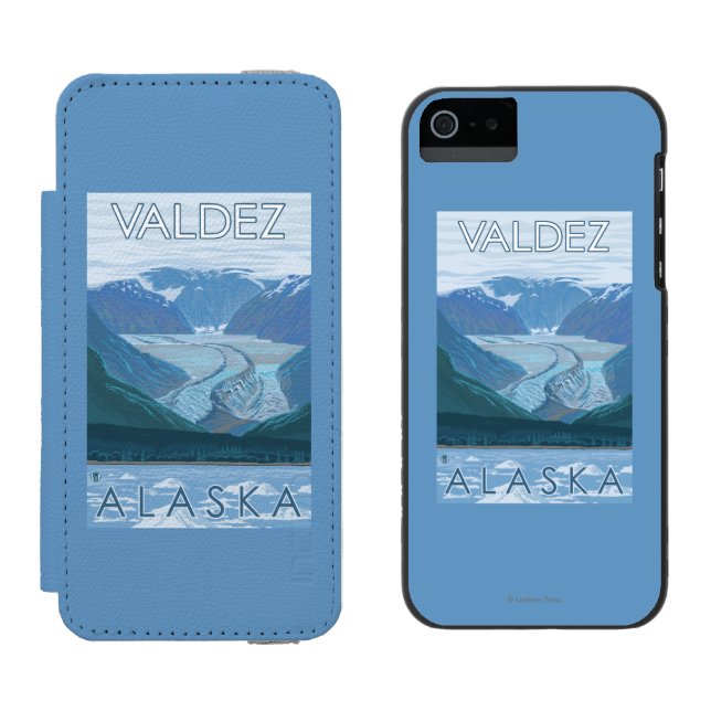 Glacier Scene - Valdez, Alaska Incipio iPhone Wallet Case (Side by Side)