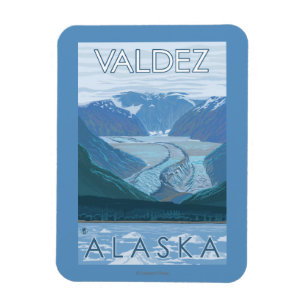 Glacier Scene - Valdez, Alaska Magnet