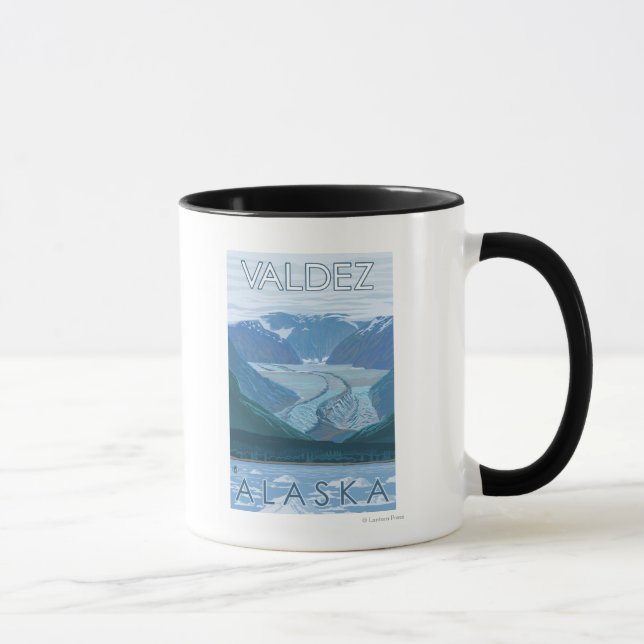 Glacier Scene - Valdez, Alaska Mug (Right)