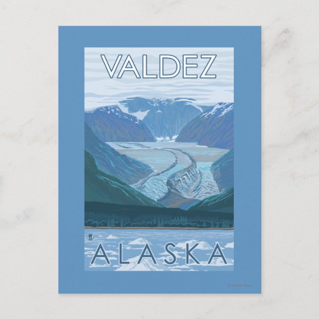 Glacier Scene - Valdez, Alaska Postcard (Front)