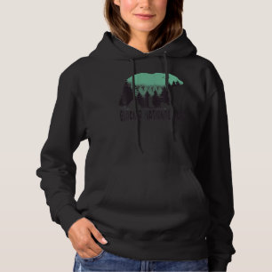 Glacier Us National Park Bear Trees Montana Travel Hoodie