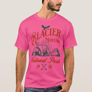 Glacier US National Park Montana Backpacking Campi T-Shirt