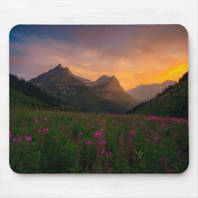 Glacier Wildflowers Mouse Pad (Front)