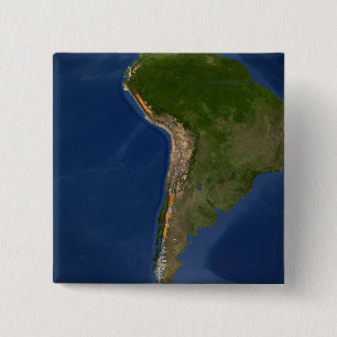 Glaciers in regions of South America 15 Cm Square Badge