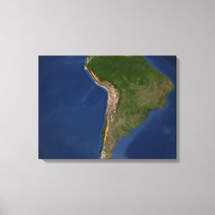 Glaciers in regions of South America Canvas Print