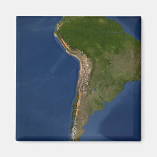 Glaciers in regions of South America Magnet