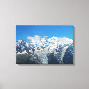 Glaciers on Mont Blanc Canvas Print