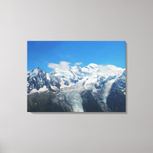 Glaciers on Mont Blanc Canvas Print