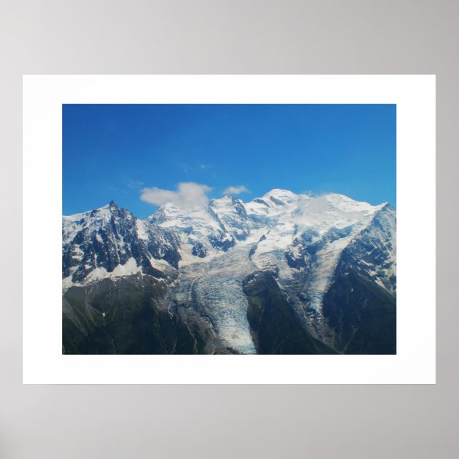 Glaciers on Mont Blanc Poster (Front)
