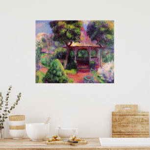 Glackens - Garden in Hartford, fine art, Poster