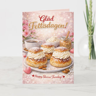 Gläd Fettisdagen Shrove Tuesday Personalized Card