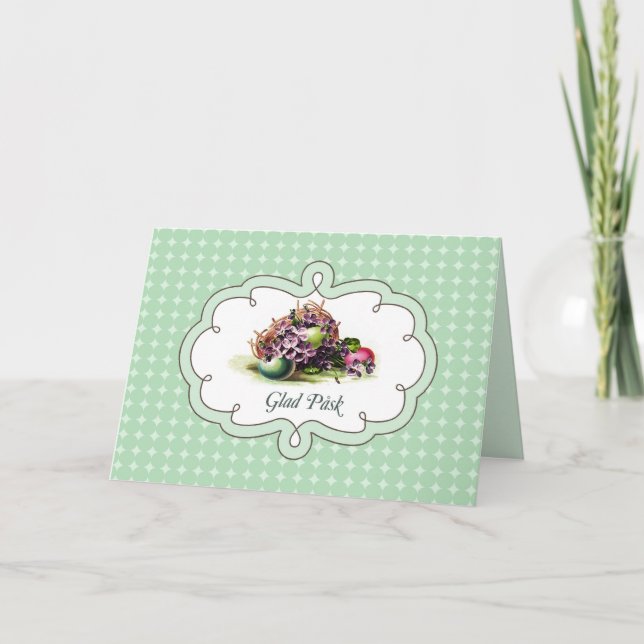 Glad Påsk. Easter Card in Swedish (Front)