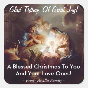 Glad Tidings of Great Joy Custom Sticker