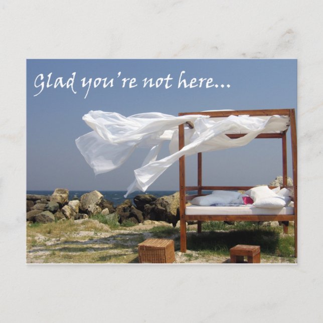 Glad You're Not Here - Get Bent Greetings Postcard (Front)