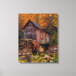 Glade Creek Grist Mill Canvas Print