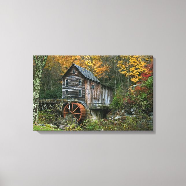 Glade Creek Grist Mill Canvas Print (Front)