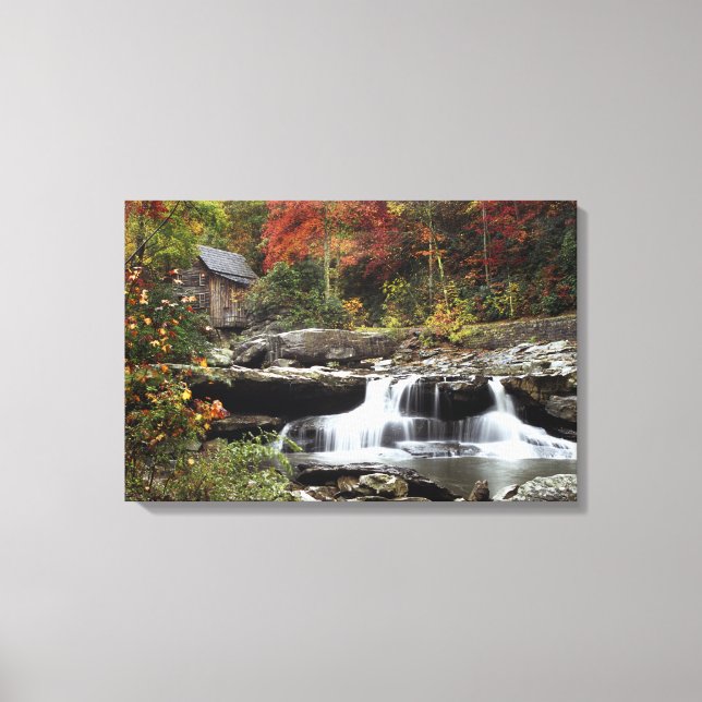 Glade Creek Grist Mill Canvas Print (Front)