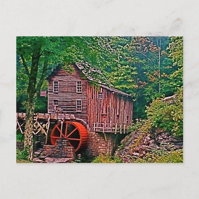 Glade Creek Grist Mill Post Card (Front)