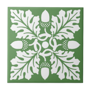 Glade Green Acorn and Leaf Tile Design
