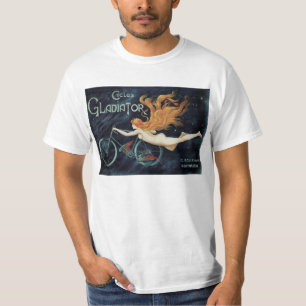 Gladiator Cycles, Vintage Victorian Art Nouveau T-Shirt