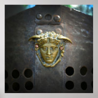 gladiator helmet bronze god symbol ancient dark hi