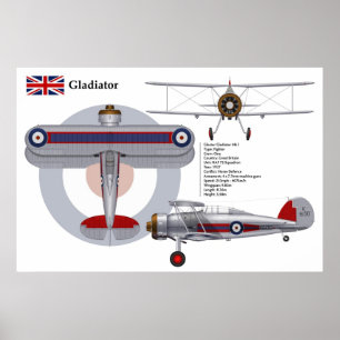 Gladiator Mk I 72 Squadron Poster