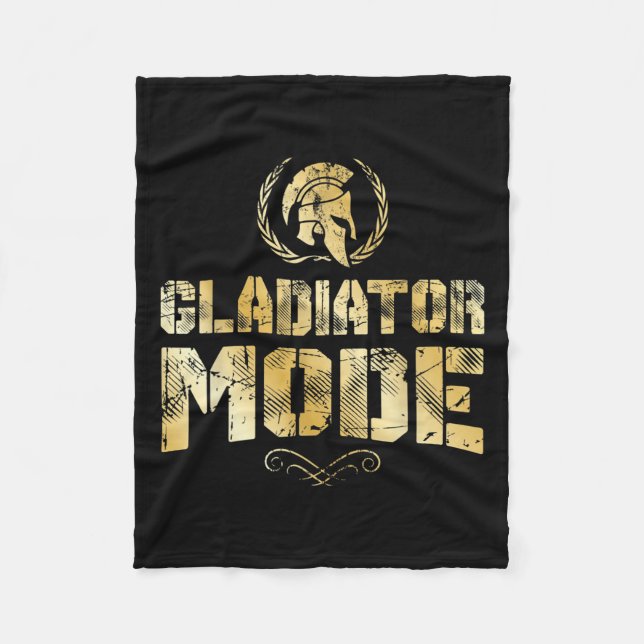 Gladiator Mode Spartan Mythology Workout Warrior G Fleece Blanket (Front)