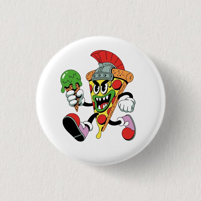 Gladiator Pizza Slice Italian Brainrot 3 Cm Round Badge (Front)