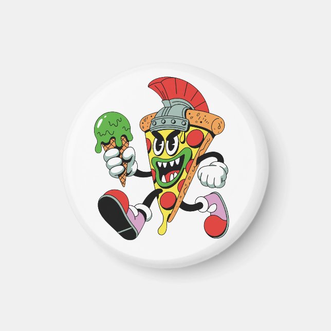 Gladiator Pizza Slice Italian Brainrot Magnet (Front)