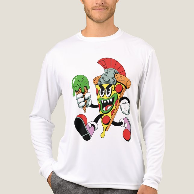 Gladiator Pizza Slice Italian Brainrot Men’s Tri-Blend Shirt (Front)