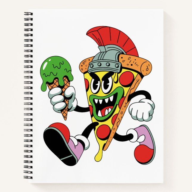 Gladiator Pizza Slice Italian Brainrot Notebook (Front)