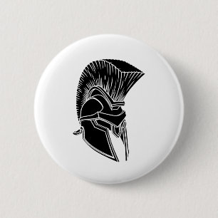 Gladiator Spartan Trojan Roman Helmet 6 Cm Round Badge