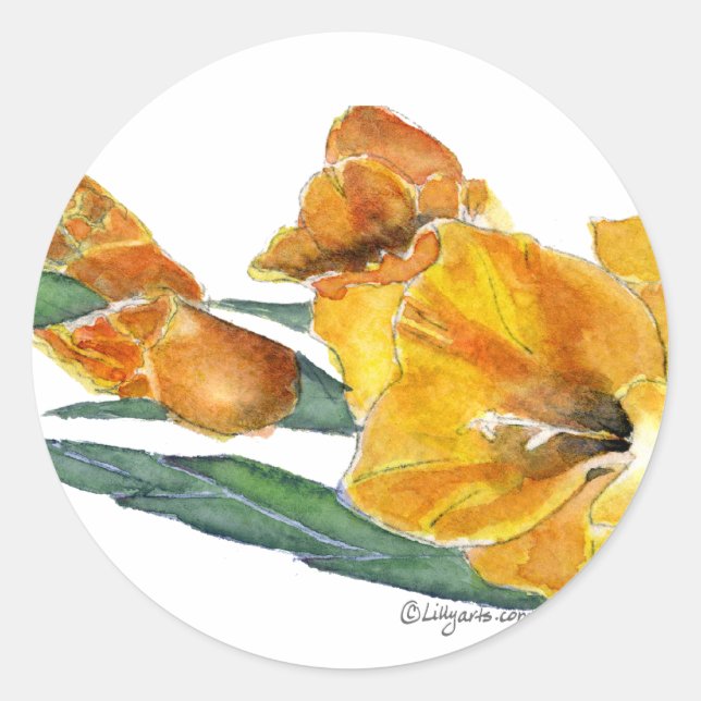 Gladiola Wedding Invitation Seal (Front)