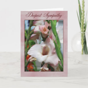 Gladiolas Sympathy Card
