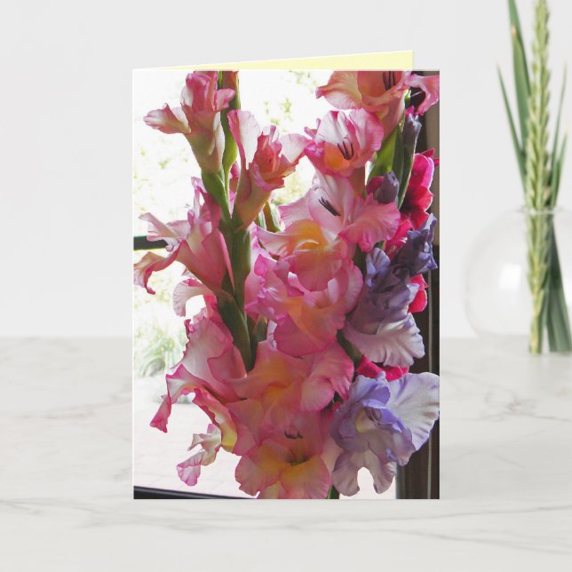 Gladiolas 'Thinking of you card' Card (Front)