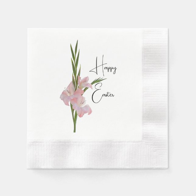 “Gladioli Flower” Paper Napkin (Front)