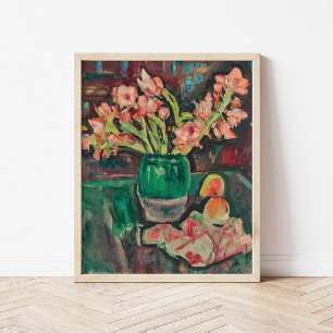 Gladioli in a Green Vase   George Leslie Hunter Poster