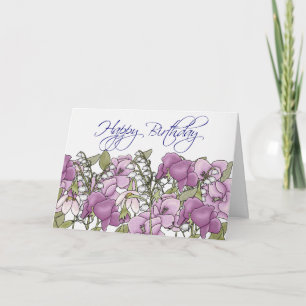 Gladiolus Birthday Card