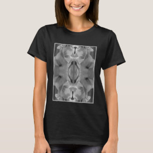Gladiolus Flower Black And White Abstract T-Shirt