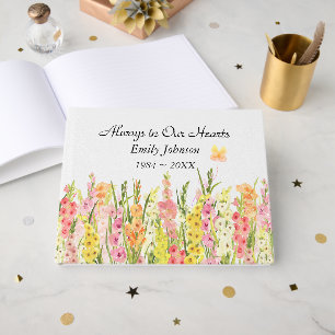 Gladiolus Garden Memorial Service Guest Book