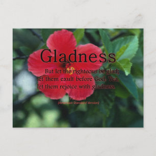 Gladness Psalm 68-3 Postcard