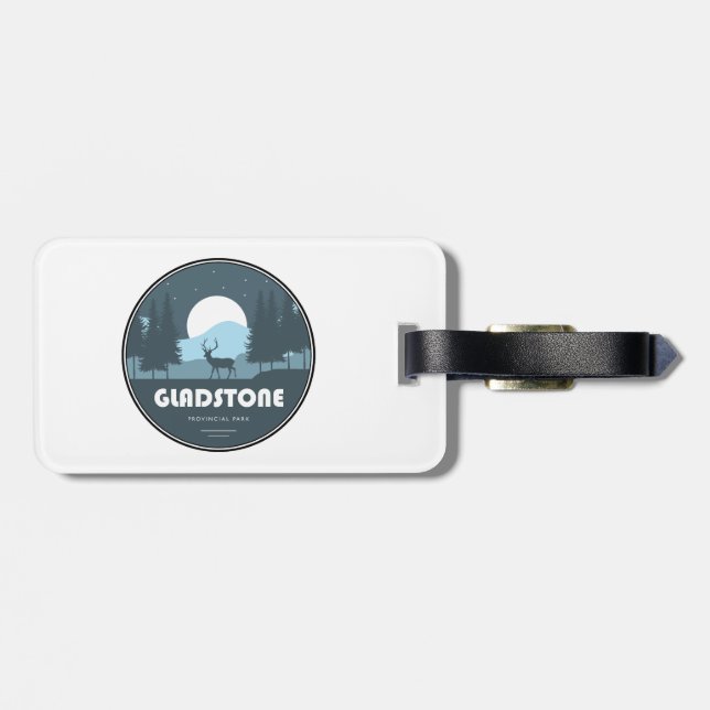 Gladstone Provincial Park Deer Luggage Tag (Back Horizontal)