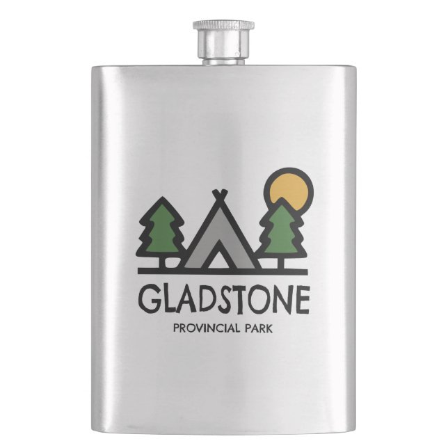 Gladstone Provincial Park Hip Flask (Front)